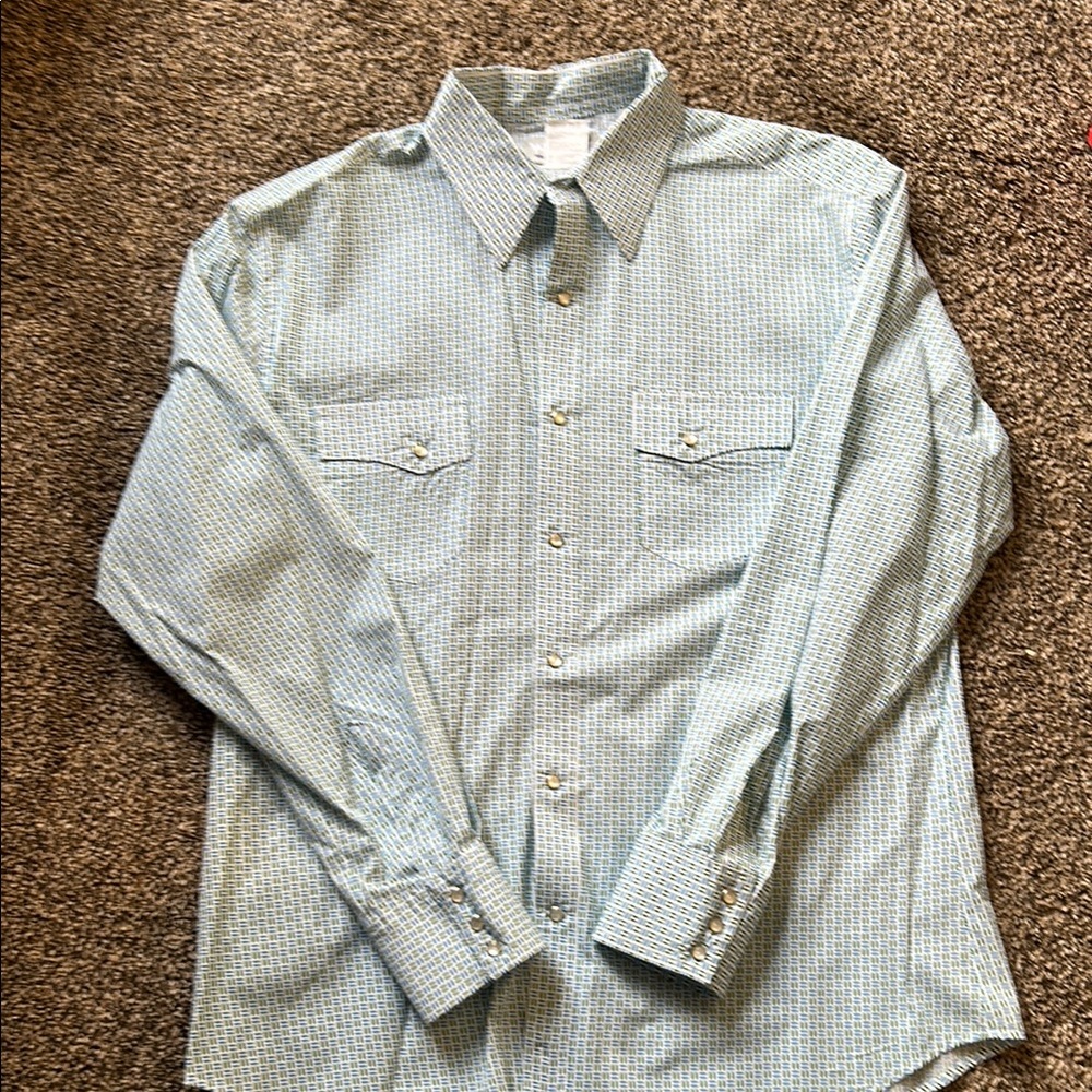 Men's Light Blue Button Up Shirt